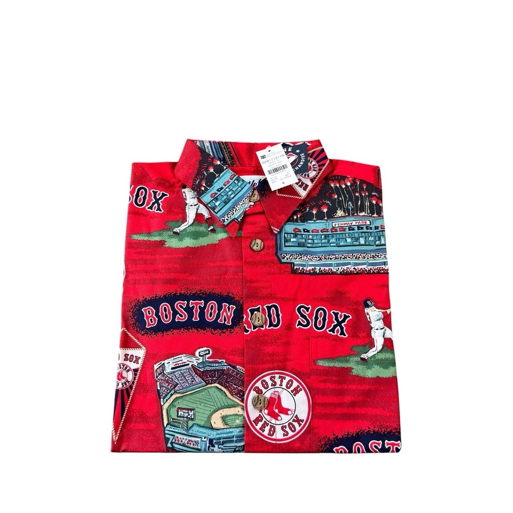 Reyn Spooner X MLB Boston Red Sox Men's Cotton S/S Button Front Size S NWT